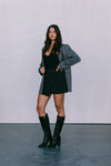 DISPATCH 09.05.25 - Quade Tailored Blazer - Charcoal Grey/White Pinstripe