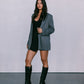 DISPATCH 09.05.25 - Quade Tailored Blazer - Charcoal Grey/White Pinstripe