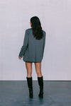 DISPATCH 09.05.25 - Quade Tailored Blazer - Charcoal Grey/White Pinstripe