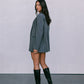 DISPATCH 09.05.25 - Quade Tailored Blazer - Charcoal Grey/White Pinstripe