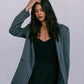 DISPATCH 09.05.25 - Quade Tailored Blazer - Charcoal Grey/White Pinstripe