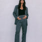 DISPATCH 09.05.25 - Quade Tailored Blazer - Charcoal Grey/White Pinstripe