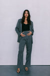 DISPATCH 09.05.25 - Cerlah Tailored Pants - Charcoal Grey/White Pinstripe