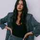 DISPATCH 09.05.25 - Quade Tailored Blazer - Charcoal Grey/White Pinstripe