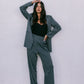 DISPATCH 09.05.25 - Quade Tailored Blazer - Charcoal Grey/White Pinstripe