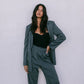 DISPATCH 09.05.25 - Quade Tailored Blazer - Charcoal Grey/White Pinstripe