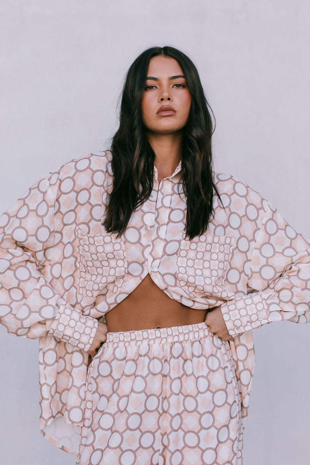 Pisces Shirt Sienna Tile Print