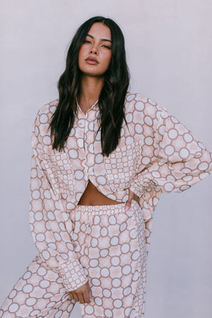 Pisces Shirt Sienna Tile Print