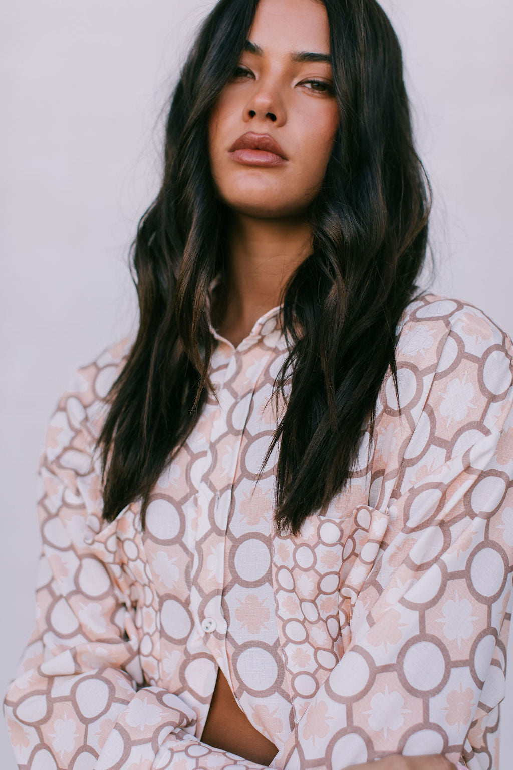 Pisces Shirt Sienna Tile Print