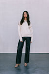 COMING SOON - Libra Knit Jumper - Cream / Chocolate Brown