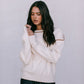COMING SOON - Libra Knit Jumper - Cream / Chocolate Brown