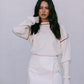 COMING SOON - Libra Knit Jumper - Cream / Chocolate Brown