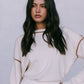 COMING SOON - Libra Knit Jumper - Cream / Chocolate Brown