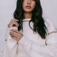 COMING SOON - Libra Knit Jumper - Cream / Chocolate Brown
