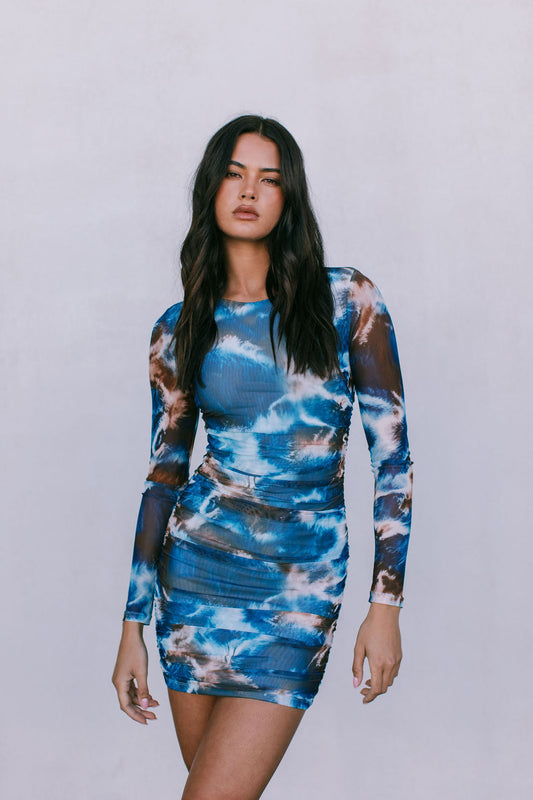 Willora Mini Dress - Midnight Haze Mesh