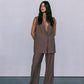 COMING SOON - Uerella Tailored Vest - Chocolate Brown