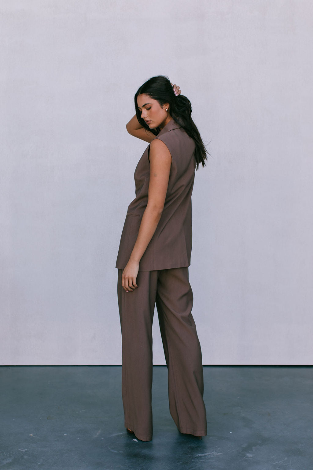 COMING SOON - Uerella Tailored Vest - Chocolate Brown