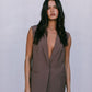 COMING SOON - Uerella Tailored Vest - Chocolate Brown