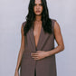 COMING SOON - Uerella Tailored Vest - Chocolate Brown