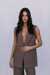 COMING SOON - Uerella Tailored Vest - Chocolate Brown