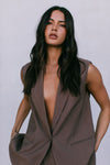 COMING SOON - Uerella Tailored Vest - Chocolate Brown