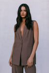 COMING SOON - Uerella Tailored Vest - Chocolate Brown