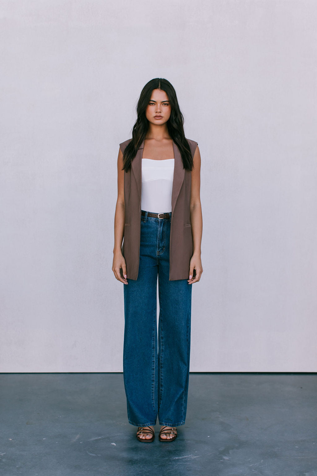 COMING SOON - Uerella Tailored Vest - Chocolate Brown