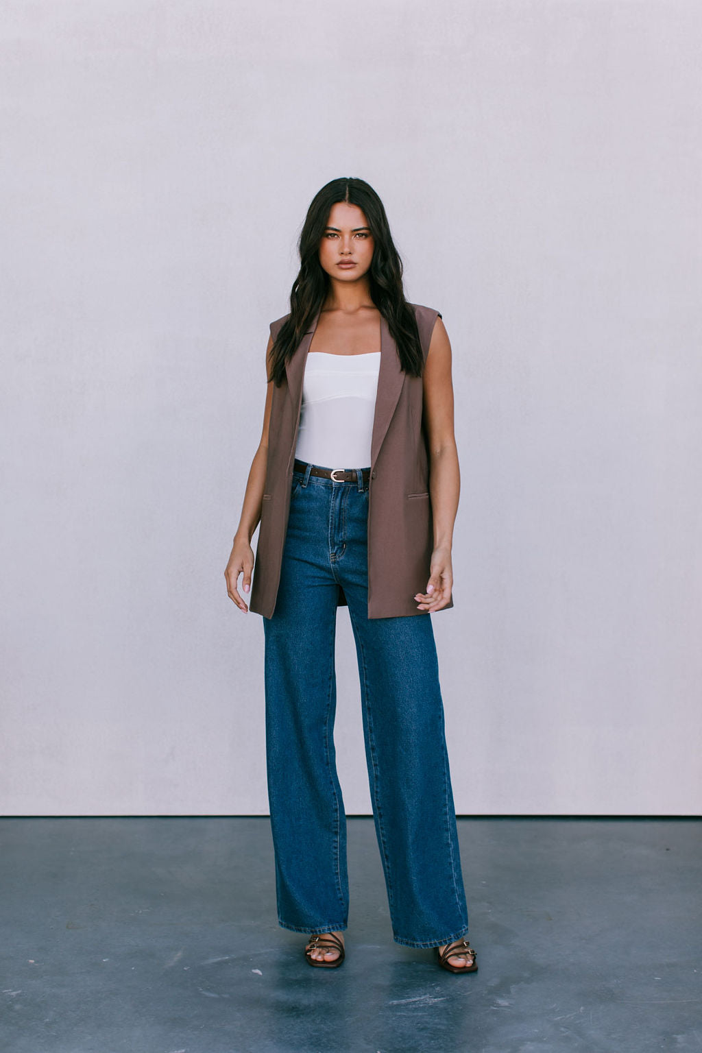 COMING SOON - Uerella Tailored Vest - Chocolate Brown