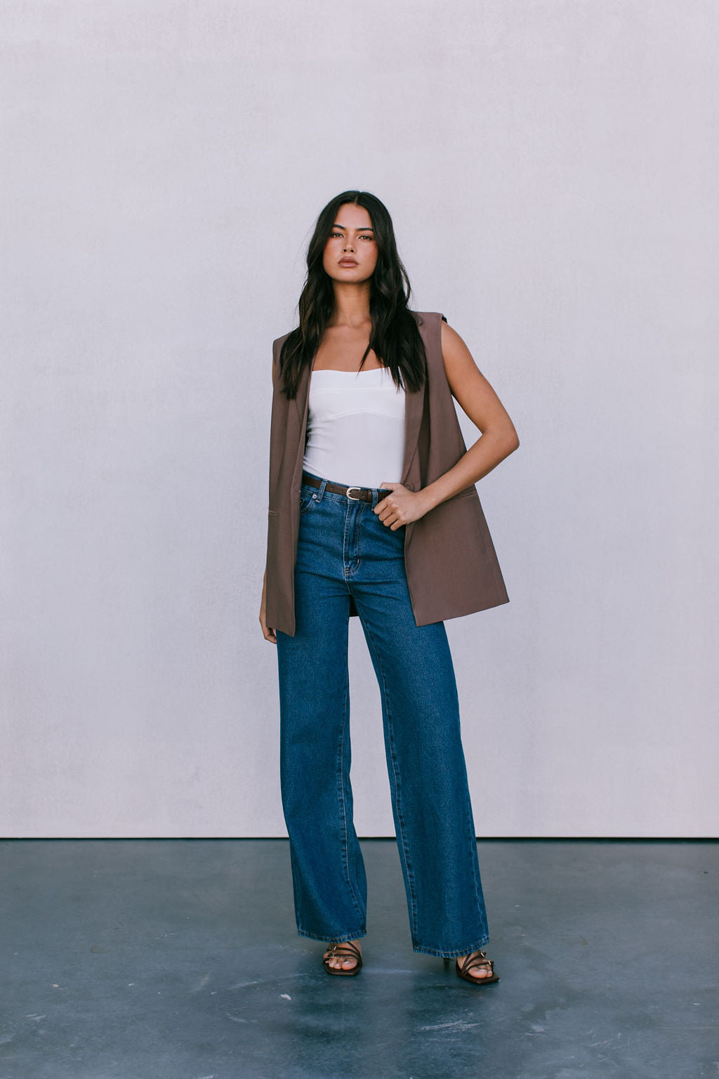 COMING SOON - Uerella Tailored Vest - Chocolate Brown