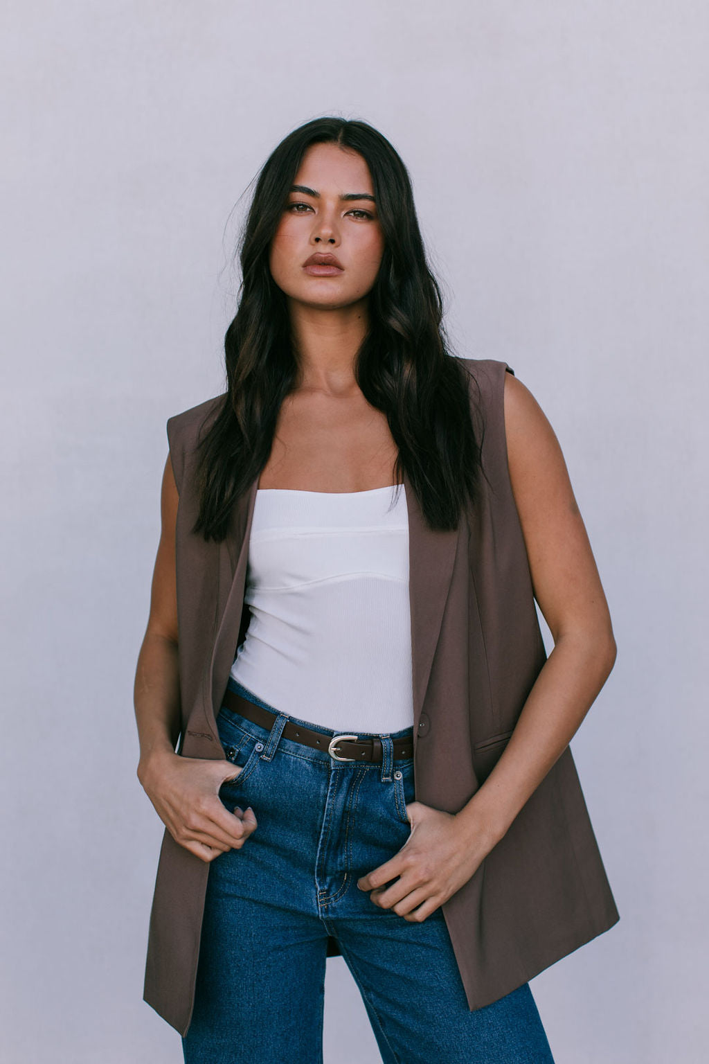 COMING SOON - Uerella Tailored Vest - Chocolate Brown