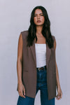 COMING SOON - Uerella Tailored Vest - Chocolate Brown