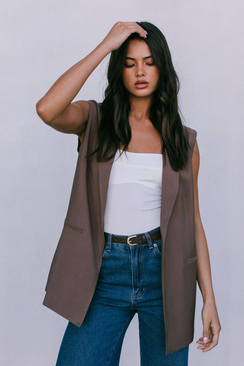 COMING SOON - Uerella Tailored Vest - Chocolate Brown