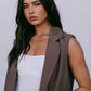 COMING SOON - Uerella Tailored Vest - Chocolate Brown