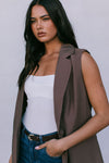 COMING SOON - Uerella Tailored Vest - Chocolate Brown