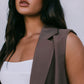 COMING SOON - Uerella Tailored Vest - Chocolate Brown