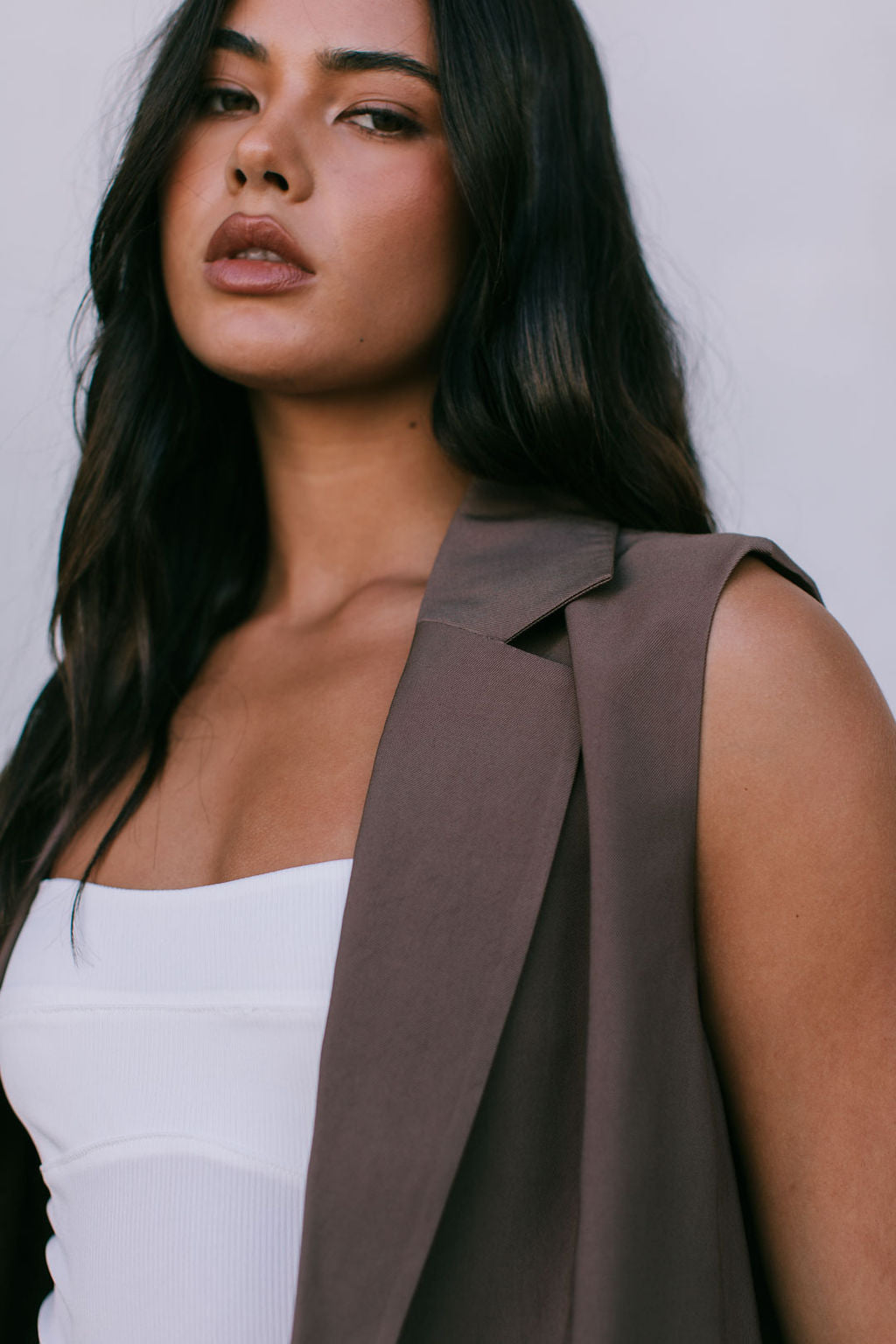 COMING SOON - Uerella Tailored Vest - Chocolate Brown