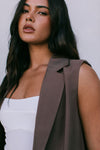 COMING SOON - Uerella Tailored Vest - Chocolate Brown