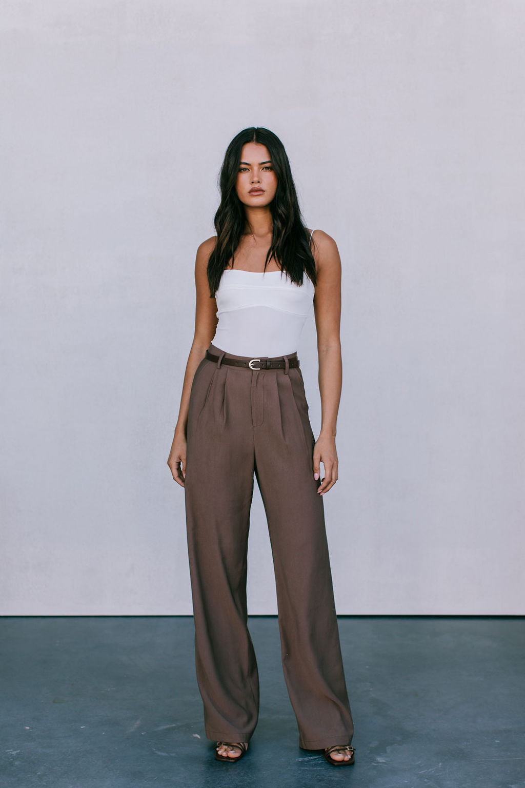 COMING SOON - Mayda Tailored Pants - Chocolate Brown