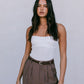 COMING SOON - Mayda Tailored Pants - Chocolate Brown