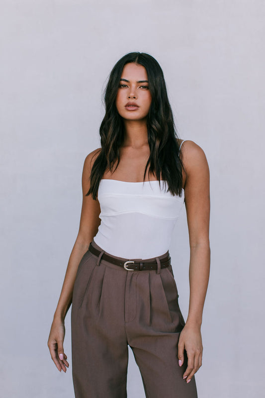 Mayda Tailored Pants - Chocolate Brown