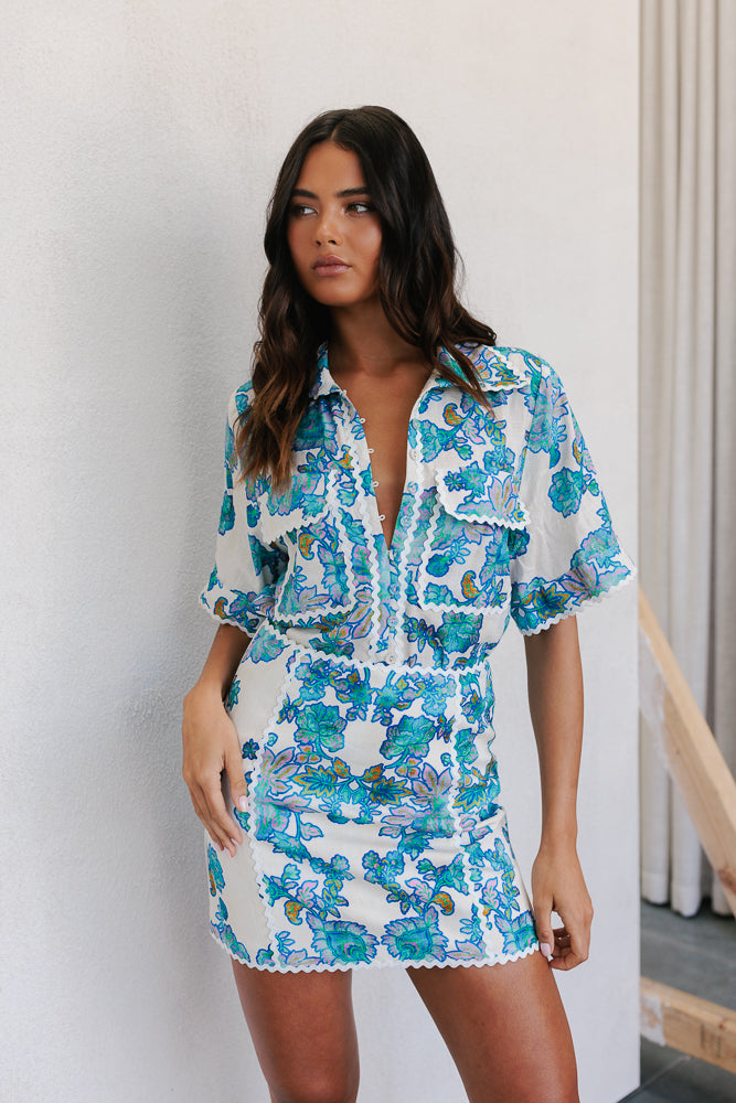Aprire Mini Skirt Inkora Print