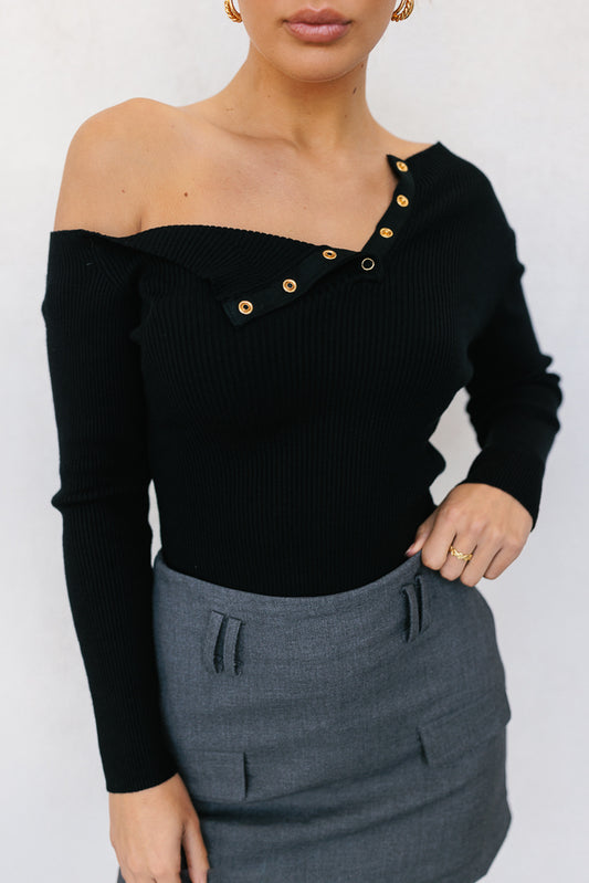 Athena Long-sleeve Top - Black