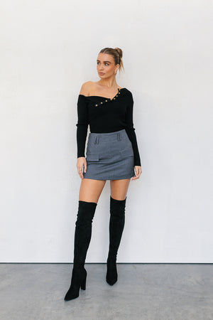 Othello Skort - Charcoal