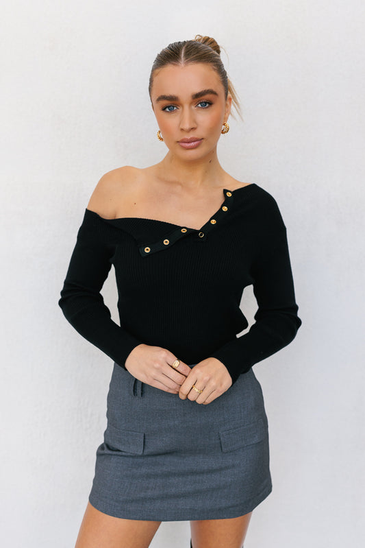 Athena Long-sleeve Top - Black