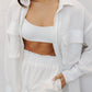 Eclipse Bralette - White Crinkle