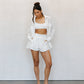 Eclipse Bralette - White Crinkle