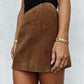 Gina Skirt - Tan Suede Look