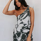 Rilassato Dress - Natural/Charcoal Floral