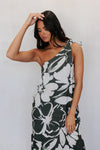 Rilassato Dress - Natural/Charcoal Floral