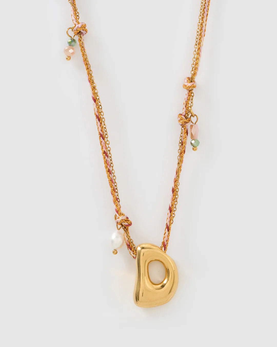 PRE ORDER Bubble Letter Necklace Blush